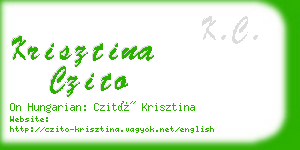 krisztina czito business card